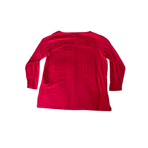 NWOT Lands’ End Pink Long Sleeve Notch Neck Tunic Top Size 1x - Picture 3 of 7